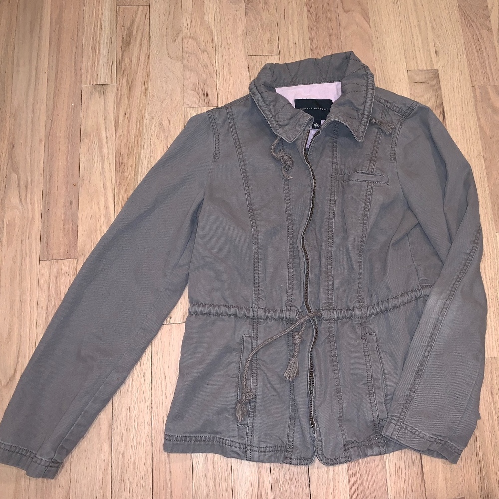 Banana Republic Light Gray/Khaki Field Jacket